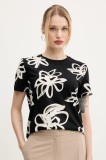 Desigual tricou din bumbac COLORADO femei, culoarea negru, 25SWTK26