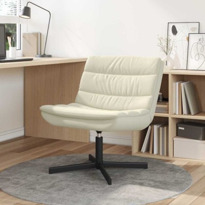 Scaun pivotant Crem 63 x 75 x 76 cm Piele artificială foto