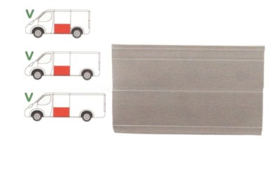 Panou lateral MERCEDES Sprinter 1996-2007, VW LT II 05.1996-12.2005, partea stanga, KLOKKERHOLM, metal; latimea segmentului; hight 660 mm, foto