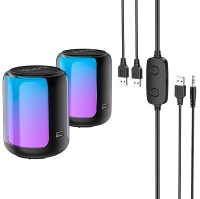 Boxa Hoco BS56 Pulse 2 in 1 , Bluetooth + conexiune cu fir, neagra foto