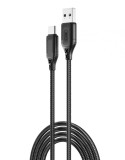 Cablu transfer date si incarcare XO NB235 USB-A - USB-C 2.4A Brodat 1m, Negru