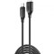 Cablu transfer date si incarcare XO NB235 USB-A - USB-C 2.4A Brodat 1m, Negru