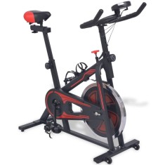Bicicletă Fitness Spinning cu Volantă 7 kg, Rezistență Reglabilă, Pedale SPD,