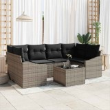 VidaXL Set de canapele pentru grădină Manual 7 pcs Gri 55 x 55 x 37 cm