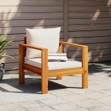 VidaXL Scaun de grădină cu perne, lemn masiv de acacia 367621