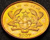 Cumpara ieftin Moneda exotica 1 PESEWA - GHANA, anul 2007 *cod 1595 = A.UNC, Africa