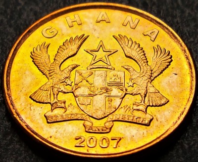 Moneda exotica 1 PESEWA - GHANA, anul 2007 *cod 1595 = A.UNC foto