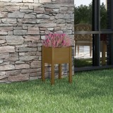 Cumpara ieftin Jardinieră de grădină, maro miere, 40x40x70 cm, lemn masiv pin
