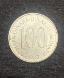 Moneda 100 dinari 1987 Iugoslavia