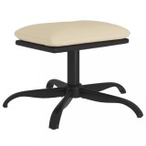 Cumpara ieftin Taburet, crem, 60x60x36 cm, textil si piele ecologica