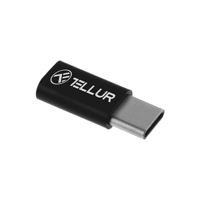 Adaptor Conversie MicroUSB la USB Type-C Tellur, Negru TLL155161 foto