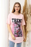 J761-5 Tricou oversize cu imprimeu colorat