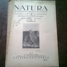 REVISTA NATURA NR.5/1926
