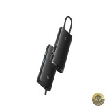 Hub USB-C Baseus Lite 2 x USB-A 3.0 - 1 x USB-C - 1 x HDMI - 1 x SD - 1 x microSD Negru WKQX050101