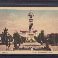 TURNU SEVERIN STATUIA IMPARATULUI TRAIAN CIRCULATA 1914