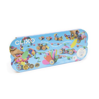 Clixo joc magnetic de construit - Modele cu rotite (72 piese) foto