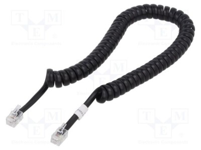 Cablu spiralat RJ10 pentru telefon, DIGITUS foto