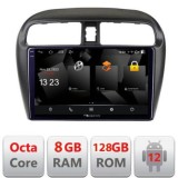 Navigatie Mitsubishi Space Star Mirage Attrage 2012- Android Octa Core Qualcomm 2K Qled 8+128 DTS DSP 360 4G Optical CarStore Technology