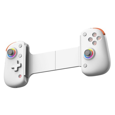 Techsuit - Wireless Controller (BSP-D8 Pro) - for Phones, Tablets (Android, iOS, PS4), Bluetooth, RGB Lights, 400mAh - White foto