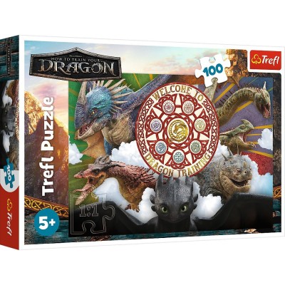 PUZZLE TREFL 100 CUM SA ITI DRESEZI DRAGONUL DRAGONI IN ACTIUNE SuperHeroes ToysZone foto