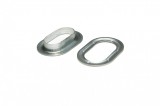 Set 10 Capse Ovale, metal, 42 x 22 mm