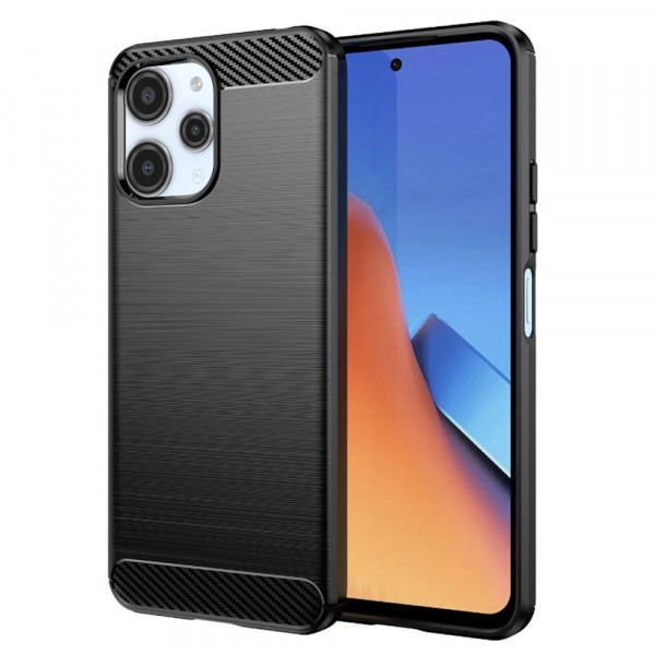 Husa pentru Xiaomi Redmi 12 5G / 12, Techsuit, Carbon, Neagra