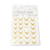 Set de 4 unități: Autocolante cu design slider French ombre ST-2306 auriu-chameleon
