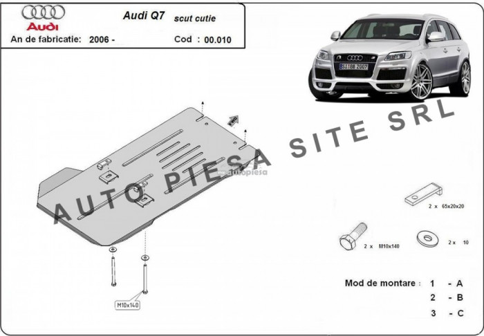 Scut metalic cutie viteze Audi Q7 fabricat incepand cu 2006 APS-00,010