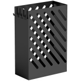 HOMCOM Suport pentru Umbrele de Design cu Tavă pentru Colectarea Picăturilor și 4 C&acirc;rlige din Metal, 28x14x41cm, Negru | Aosom Romania