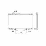 Radiator racire Toyota Supra (Jza80), 05.1996-10.1999 Motor 3, 0 R6 T 243kw Benzina, tip climatizare Cu/fara AC, cutie Manuala, tip Denso; diametru i