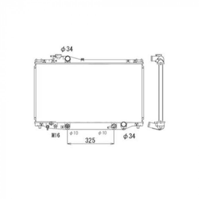 Radiator racire Toyota Supra (Jza80), 05.1996-10.1999 Motor 3, 0 R6 T 243kw Benzina, tip climatizare Cu/fara AC, cutie Manuala, tip Denso; diametru i