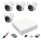 Sistem de supraveghere Hikvision 4 camere interior 5MP ColorVU, lumina alba 20m, DVR 4 canale TurboHD 8 MP, accesorii, hard disk SafetyGuard Surveilla