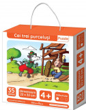 Cei trei purcelusi - puzzle educational 35 piese | Diana