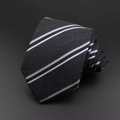 Cravata pentru barbati, CR033, Gri inchis