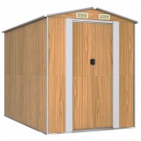 Cumpara ieftin Sopron de gradina, maro deschis, 192x274x223 cm, otel zincat