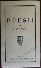 (GEORGE) G. CALINESCU - POESII (editia princeps, 1937) [ex. nr. 823] foto