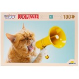 Puzzle Luxury, Witty Puzzlezz, Pisica cu megafon, 100 piese