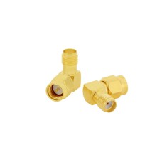 Adaptor pentru conector RF, Tata-Tata, unghi 90&deg;