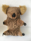 * Jucarie veche Koala, Vintage, blana naturala, 30cm, ochi de sticla