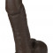 Realiste cu testicule - Doc Johnson Vac-U-Lock Penis Realistic - 20cm Maro