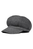 Beretă de iarnă din l&acirc;nă pentru femei, șapcă newsboy reglabilă, caldă și moale &ndash; Gri 57 cm