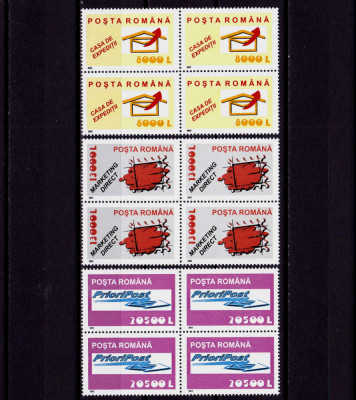 RO 2002 LP 1594,&amp;quot;Servicii postale II&amp;quot;, serie bloc de 4 ,MNH foto