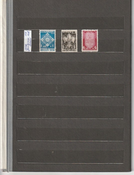 ROMANIA 1936 LP 115 JAMBOREEA NATIONALA BRASOV SERIE MNH NESTAMPILATA