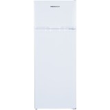 Frigider cu doua usi Heinner HF-H2206E++, 206 l, Clasa E, lumina LED, 3 rafturi de sticla, H 143 cm, Alb