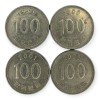 Coreea de Sud , lot 19 - 4 buc x 100 Won 1999 , 2000 , 2001 , 2002, Asia, Cupru-Nichel