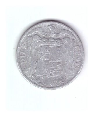 Moneda Spania 10 centimos 1941, stare relativ buna, curata foto