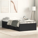 Cumpara ieftin Cadru pat, negru, 90x200 cm
