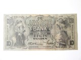 Raritate! Indiile Olandeze 10 Gulden 1938 seria:08385,bancnota din imagini la cel mai mic pret