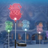 Lampa solara gradina Mos Craciun LED RGB