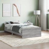 VidaXL Cadru de pat, gri sonoma, 100x200 cm, lemn prelucrat 835937